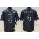 Men's Dallas Cowboys #4 Dak Prescott Limited Black Shadow Vapor Jersey