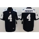 Men's Dallas Cowboys #4 Dak Prescott Limited Navy Thanksgiving Vapor Untouchable Jersey
