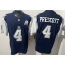 Men's Dallas Cowboys #4 Dak Prescott Limited Navy Throwback FUSE Vapor Jersey