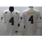 Men's Dallas Cowboys #4 Dak Prescott Limited White Gold 60th Anniversary Vapor Jersey