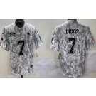 Men's Dallas Cowboys #7 Trevon Diggs Limited Arctic Camo 2024 Salute to Service Jersey
