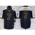 Men's Dallas Cowboys #7 Trevon Diggs Limited Black Gold Alternate Vapor Jersey