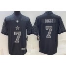 Men's Dallas Cowboys #7 Trevon Diggs Limited Black RFLCTV Jersey