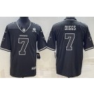 Men's Dallas Cowboys #7 Trevon Diggs Limited Black Shadow Vapor Jersey