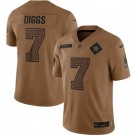 Men's Dallas Cowboys #7 Trevon Diggs Limited Brown 2023 Salute To Service Jersey