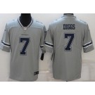 Men's Dallas Cowboys #7 Trevon Diggs Limited Gray Inverted Vapor Jersey