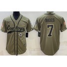 Men's Dallas Cowboys #7 Trevon Diggs Limited Olive 2022 Salute To Service Baseball Jersey