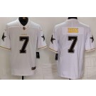 Men's Dallas Cowboys #7 Trevon Diggs Limited White Gold Vapor Jersey