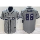 Men's Dallas Cowboys #88 CeeDee Lamb Gray Baseball Jersey