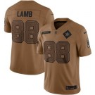 Men's Dallas Cowboys #88 CeeDee Lamb Limited Brown 2023 Salute To Service Jersey