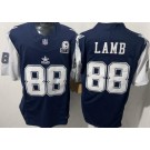 Men's Dallas Cowboys #88 CeeDee Lamb Limited Navy Throwback FUSE Vapor Jersey