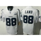 Men's Dallas Cowboys #88 CeeDee Lamb Limited White Est 1960 Patch FUSE Vapor Jersey