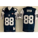 Men's Dallas Cowboys #88 Michael Irvin Navy 1992 Throwback Jersey