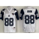 Men's Dallas Cowboys #88 Michael Irvin White 1992 Throwback Jersey