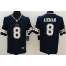 Men's Dallas Cowboys #8 Troy Aikman Limited Navy Vapor Untouchable Jersey