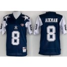 Men's Dallas Cowboys #8 Troy Aikman Navy 1992 Throwback Jersey