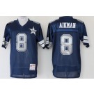 Men's Dallas Cowboys #8 Troy Aikman Navy 25th Throwback Jersey