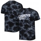 Men's Dallas Cowboys Black Resolution Tie Dye Raglan T Shirt