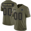 Men's Dallas Cowboys Custom Limited Green 2025 Salute To Service Jersey