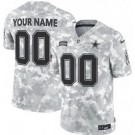 Men's Dallas Cowboys Customized Limited Arctic Camo 2024 Salute to Service Jersey