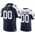 Men's Dallas Cowboys Customized Limited Navy Alternate FUSE Vapor Jersey