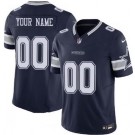 Men's Dallas Cowboys Customized Limited Navy FUSE Vapor Jersey