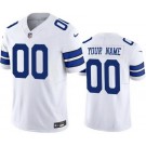 Men's Dallas Cowboys Customized Limited White FUSE Vapor Jersey