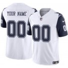 Men's Dallas Cowboys Customized Limited White Throwback FUSE Vapor Jersey