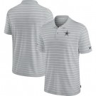 Men's Dallas Cowboys Gray Sideline Lock Up Victory Performance Polo