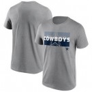 Men's Dallas Cowboys Gray Square Off Tri Blend T Shirt