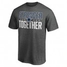 Men's Dallas Cowboys Heather Charcoal Stronger Together Printed T-Shirt 0805