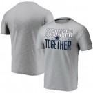 Men's Dallas Cowboys Heather Charcoal Stronger Together Printed T-Shirt 0954