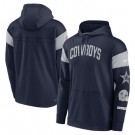 Men's Dallas Cowboys Navy Gray Sideline Arch Jersey Performance Pullover Hoodie