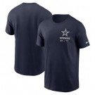 Men's Dallas Cowboys Navy Sideline Infograph Lockup Performance T Shirt