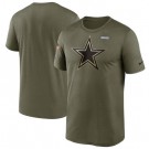 Men's Dallas Cowboys Olive 2021 Salute To Service Legend Performance T-Shirt