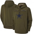 Men's Dallas Cowboys Olive Salute To Service Printed Pullover Hoodie