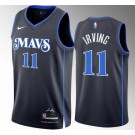 Men's Dallas Mavericks #11 Kyrie Irving Black 2023 City Icon Heat Press Jersey