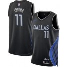 Men's Dallas Mavericks #11 Kyrie Irving Black 2025 City Heat Press Jersey