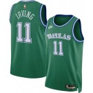 Men's Dallas Mavericks #11 Kyrie Irving Green Classic Heat Press Jersey