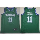 Men's Dallas Mavericks #11 Kyrie Irving Green Sponsor Swingman Jersey