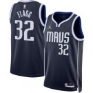 Men's Dallas Mavericks #32 Cooper Flagg Navy Statement Heat Press Jersey