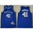 Men's Dallas Mavericks #41 Dirk Nowitzki Blue Hollywood Classic Swingman Jersey