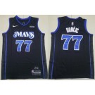 Men's Dallas Mavericks #77 Luka Doncic Black 2023 City Icon Sponsor Swingman Jersey