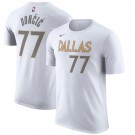 Men's Dallas Mavericks #77 Luka Doncic White City Printed T Shirt 211037