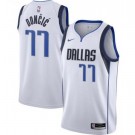 Men's Dallas Mavericks #77 Luka Doncic White Icon Heat Press Jersey