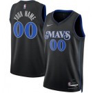 Men's Dallas Mavericks Custom Black 2023 City Icon Heat Press Jersey