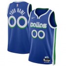 Men's Dallas Mavericks Custom Blue 2022 City Icon Heat Press Jersey