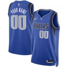 Men's Dallas Mavericks Custom Blue Icon Heat Press Jersey