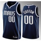 Men's Dallas Mavericks Custom Navy 2022 Custom Icon Hot Press Jersey