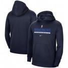 Men's Dallas Mavericks Navy Spotlight On Court Practice Performance Pullover Hoodie